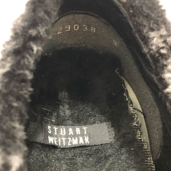 Stuart Weitzman Happy Feet Shearling Suede Shoes - Picture 6 of 6